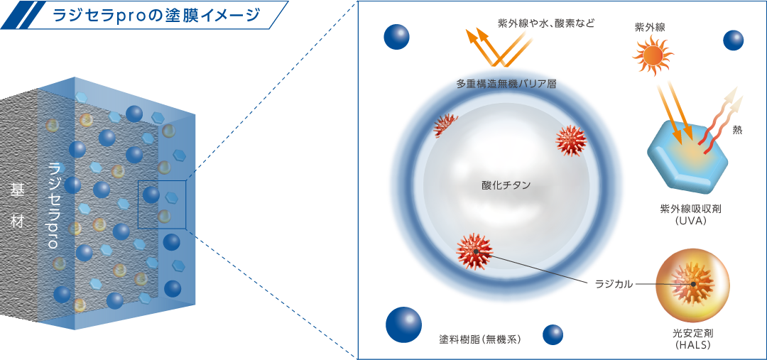 ラジセラproの塗膜イメージ