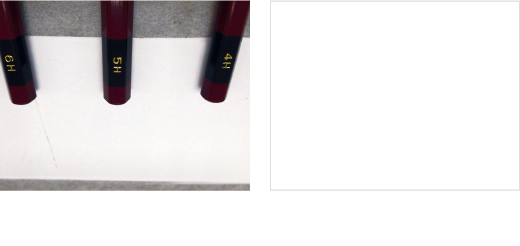 引っかき硬度試験結果の写真